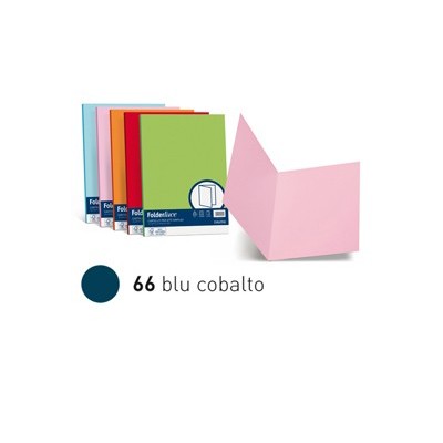 50 cartelline semplici LUCE 200gr 25x34cm blu cobalto FAVINI