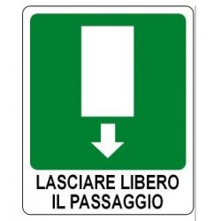 ADESIVO IN PVC 35X25 LASCIARE LIBERO IL PASSAGGIO