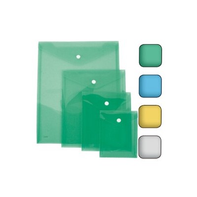 BUSTA CON BOTTONE A4-VERT. 21x29,7cm COLORI ASSORTITI LEBEZ