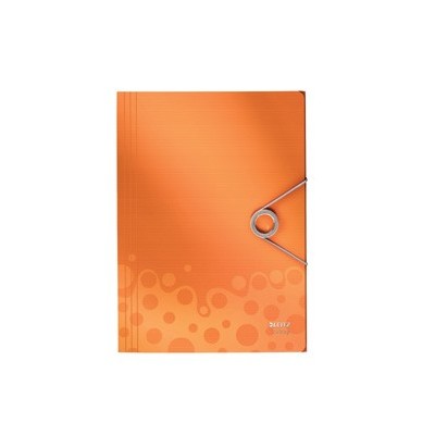 CARTELLINA PPL 3 LEMBI C/ELASTICO E GANCIO 21X31CM ARANCIO BEBOP LEITZ