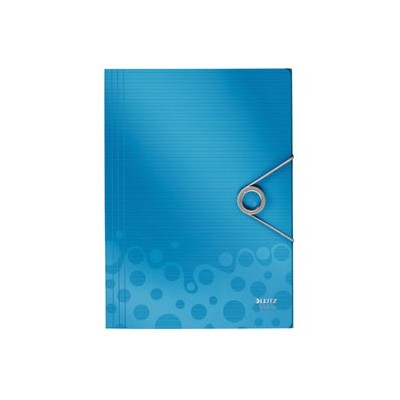 CARTELLINA PPL 3 LEMBI C/ELASTICO E GANCIO 21X31CM BLU BEBOP LEITZ