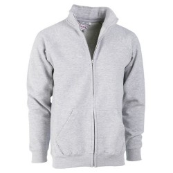 FELPA ZIP TOTALE GRIGIO  TG.L COTONE/POLIESTERE