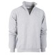 FELPA MEZZA ZIP GRIGIO   TG.M COTONE/POLIESTERE