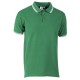 POLO PIQUET TIPPED TG.XL VERDE/BIANCO 100% COTONE