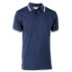 POLO JERSEY SPORT TG.XL  BLU/BIANCO 100% COTONE