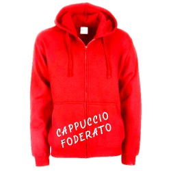 FELPA CAPPUCCIO+ZIP      TG.S COTONE/POLY