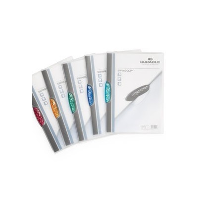 PACK 5 CARTELLINE CON CLIP COLORATA SWINGCLIP DURABLE