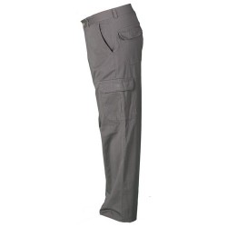 PANTALONE TWILL LEGGERO  TG.48 GRIGIO 100% COTONE