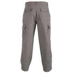 PANTALONE TWILL PESANTE  TG.50 GRIGIO 100% COTONE