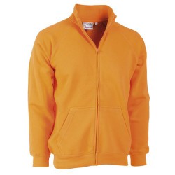 FELPA ZIP TOTALE ARANCIO TG.S COTONE/POLIESTERE