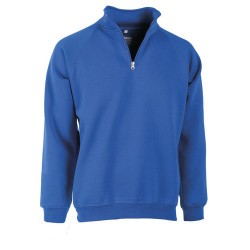 FELPA MEZZA ZIP ROYAL    TG.XL COTONE/POLIESTERE