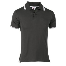 POLO JERSEY SPORT TG.L   NERO/BIANCO 100% COTONE