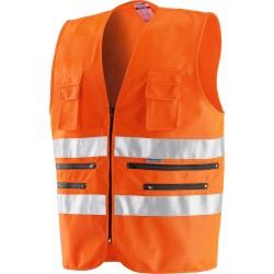 GILET A/VISIBILITA POLI  ARANCIO MULTITASCHE TG.XL