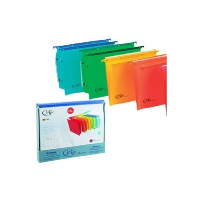 BOX 10 CARTELLE SOSPESE CASSETTO 33/V COLORI ASS. JOKER BERTESI