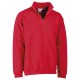 FELPA MEZZA ZIP COTONE   TG.L ROSSA