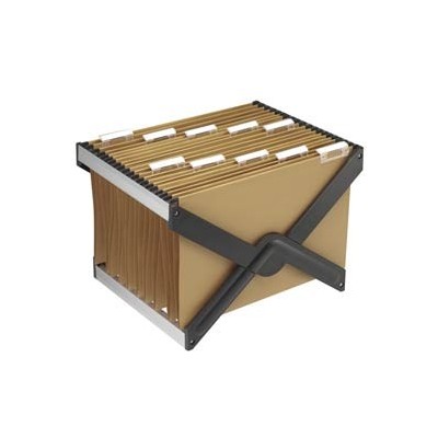 SUPPORTO PER CARTELLE SOSPESE LUXOR CON 10 CARTELLE 39cm AVANA