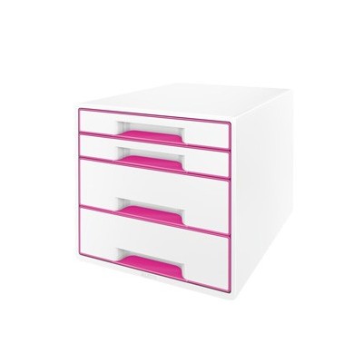 CASSETTIERA 4 CASSETTI BIANCO/ROSA Leitz Cube