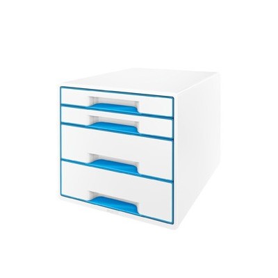 CASSETTIERA 4 CASSETTI BIANCO/AZZURRO Leitz Cube