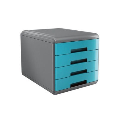 CASSETTIERA 4 CASSETTI TURCHESE MyDesk ARDA