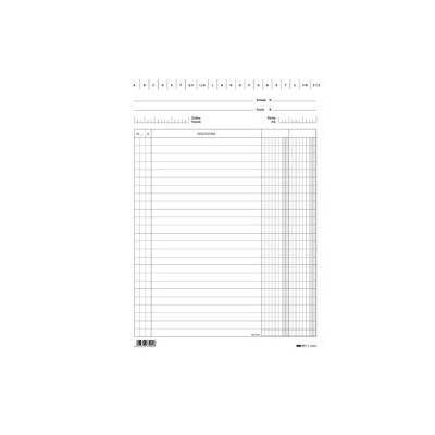 100 SCHEDE 2 COLONNE VERTICALE 24X17CM E3399 EDIPRO