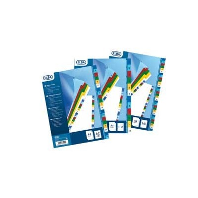 SEPARATORI NUMERICI 1-31 A4 IN PPL COLORATO 120mic