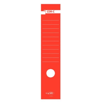BUSTA DA 10 COPRIDORSI ADESIVI CDR-C ROSSO 7X34.5CM