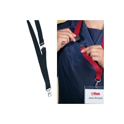 10 CORDONCINI PORTABADGE 20mm NERO DURABLE
