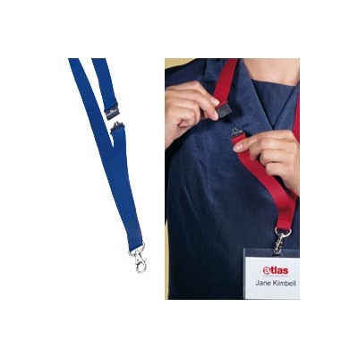 10 CORDONCINI PORTABADGE 20mm BLU DURABLE