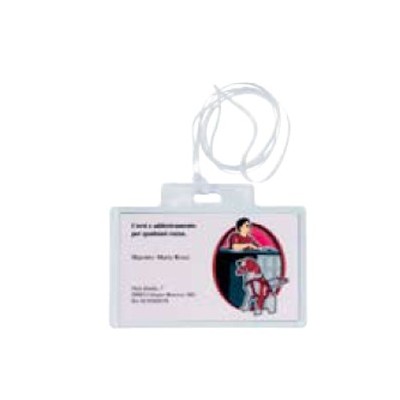 100 PORTANOME PASS 3E-C 9,5X6CM CON CORDONCINO