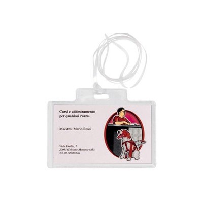 BLISTER 5 PORTANOME PASS 3EC 9,5X6CM CON CORDONCINO