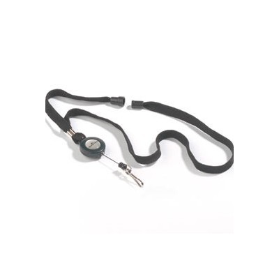 10 CORDONCINO PORTABADGE CON YO-YO 10mmx80cm NERO DURABLE