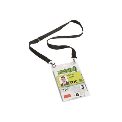 10 PORTANOMI A6 con cordoncino NERO DURABLE