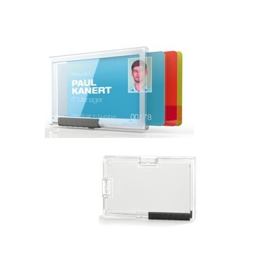 10 PORTABADGE PUSHBOX TRIO per 3 TESSERE 54X87mm Durable