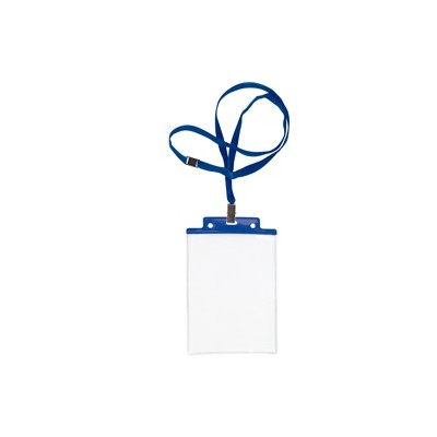 10 PORTANOME PASS 6S-P 10x15cm (A6) BLU con CORDONCINO BLU