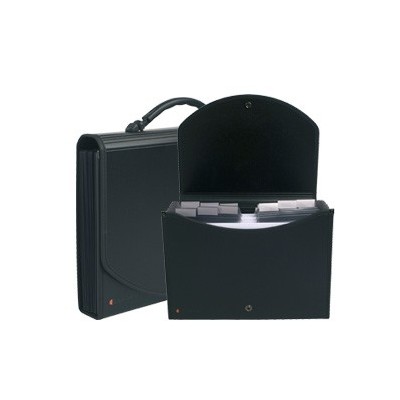 CLASSIFICATORE A 13 TASCHE 33x26cm IN PPL NERO EXACASE