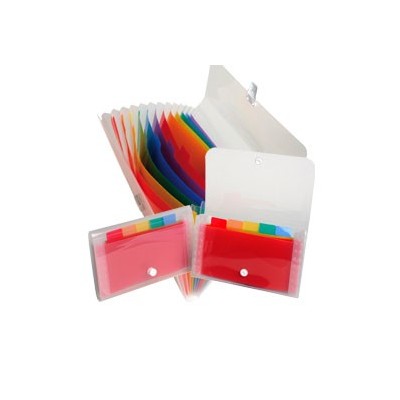 CLASSIFICATORE A 6 TASCHE 11x18cm IN PPL CRYSTAL