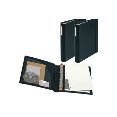 RACCOGLITORE MANAGER 4ANELLI D30MM A4 MAXI IN PPL NERO EXACTIVE