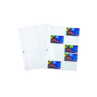 10 BUSTE FORATE PORTA CARDS 21,5X29,7CM FAVORIT