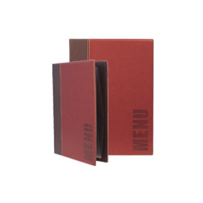 PORTA MENU A4-24x34cm BORDEAUX TRENDY con 1 INSERTO DOPPIO