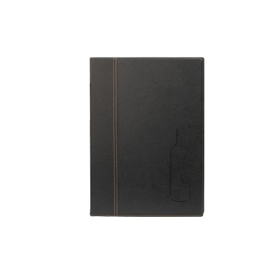 CARTA DEI VINI A4-24x34cm NERO TRENDY con 1 INSERTO DOPPIO
