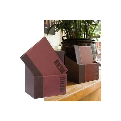 MENU-Box TRENDY con 20 PORTA MENU BORDEAUX