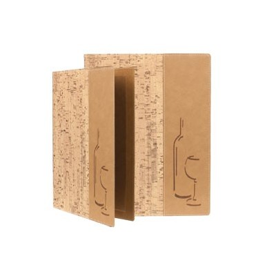 CARTA DEI VINI A4-24x34cm SUGHERO DESIGN con 1 INSERTO DOPPIO