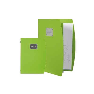 PORTA MENU A4-24x34cm VERDE RIO con 1 INSERTO DOPPIO