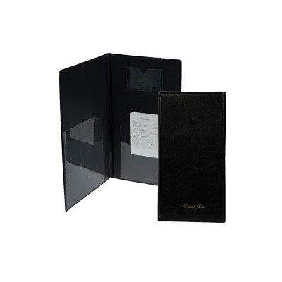PORTACONTO 13x23cm NERO in PVC BASIC con 4+2 BUSTE FISSE