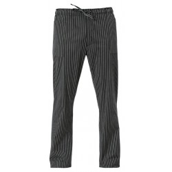 PANT.ENRICO GESSATO NERO 70%COT 30%POLI TG.S