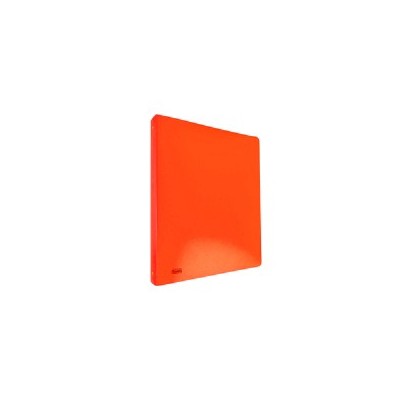 COPERTINA PPL 4 ANELLI NEON 22X30  ARANCIONE