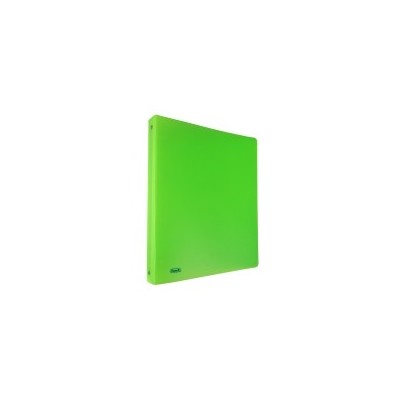 COPERTINA PPL 4 ANELLI NEON 22X30C VERDE FAVORIT