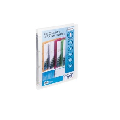 Racc. personalizzabile Lumina 22X30 4 anelli tondi D15 PP trasparente Favorit