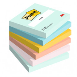 Cf. 6pz blocco 100fg. Post-it Super Sticky 76x76mm 654-BEA Beachside