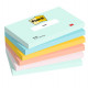 Cf. 6pz blocco 100fg. Post-it Super Sticky 76x127mm 655-BEA Beachside